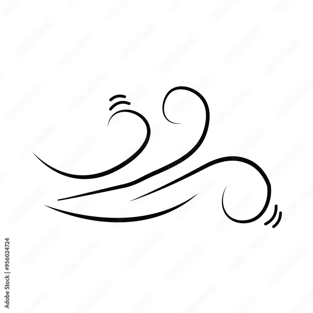 Blowing air lines icon. wind icon. Hand drawn doodle wind motion, air blow, swirl elements. Blowing air lines icon. wind icon. Hand drawn doodle wind motion, air blow, swirl elements.