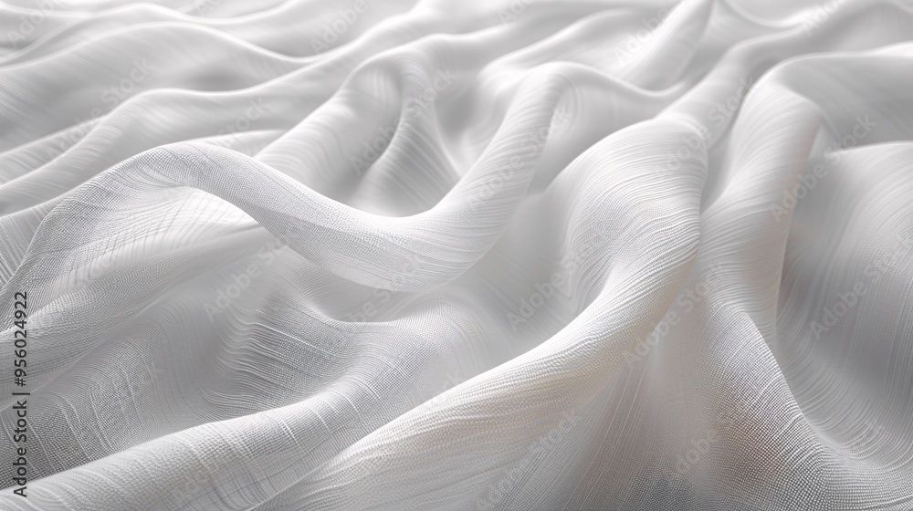 Obraz premium A seamless and subtle white linen textile texture 