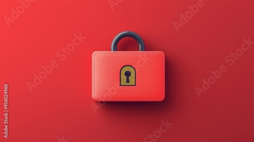 Red Padlock on Red.