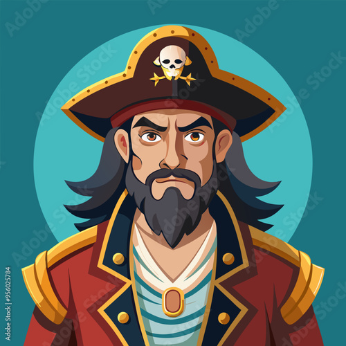 vector illustration of pirate sailor