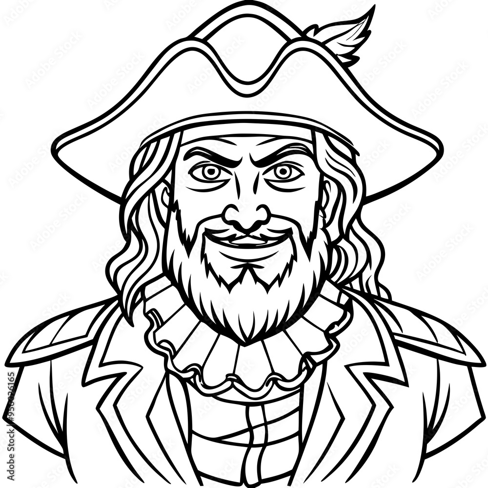 vector illustration of pirate sailor vector illustration of pirate sailor