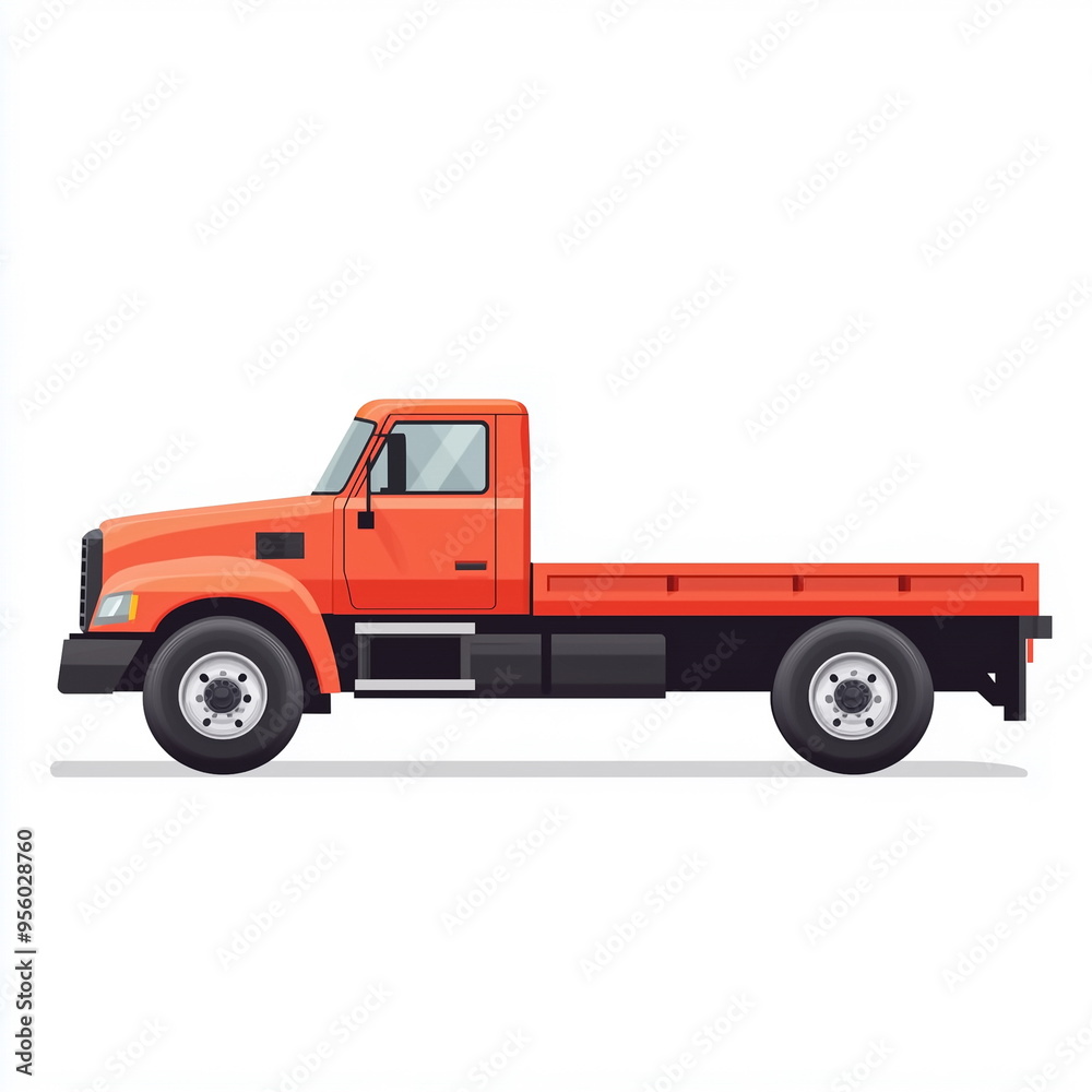 Fototapeta premium a flat bed truck vehicle
