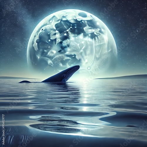 Moon whale photo