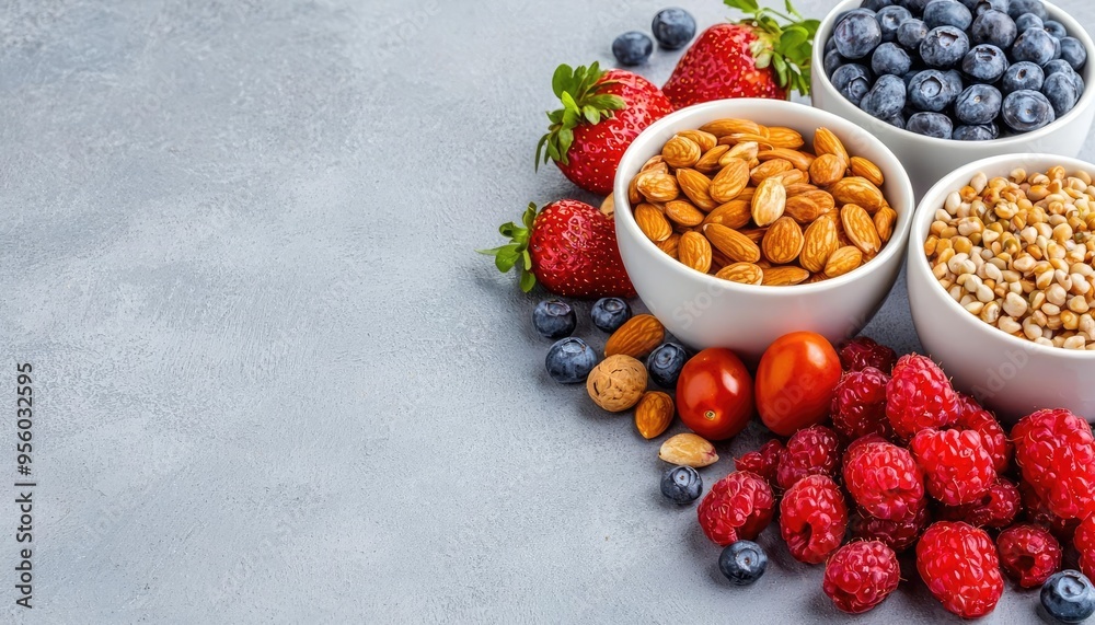 Health and nutrition with balanced meals and wellness tips, nutritious and practical tones, space for text Health and nutrition with balanced meals and wellness tips, nutritious and practical tones, space for text