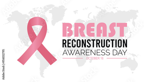 breast reconstruction awareness day is observed every year on October. Medical Healthcare Awareness concept. background, placard, banner template Vector illustration design.