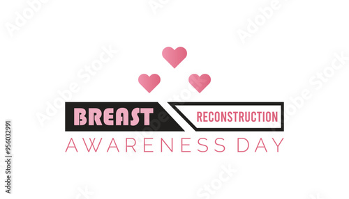 breast reconstruction awareness day is observed every year on October. Medical Healthcare Awareness concept. background, placard, banner template Vector illustration design.