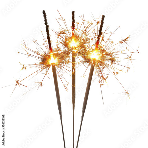 Bright and festive sparkler sticks illuminating the night, perfect for celebrations and special occasions.