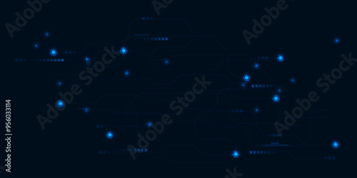 Abstract technology background. Futuristic digital space technology concept.