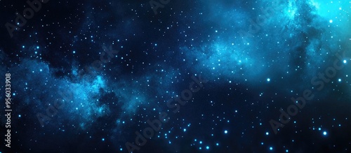 Wallpaper Mural Night sky with blue stars in a 3D cartoon rendering Torontodigital.ca