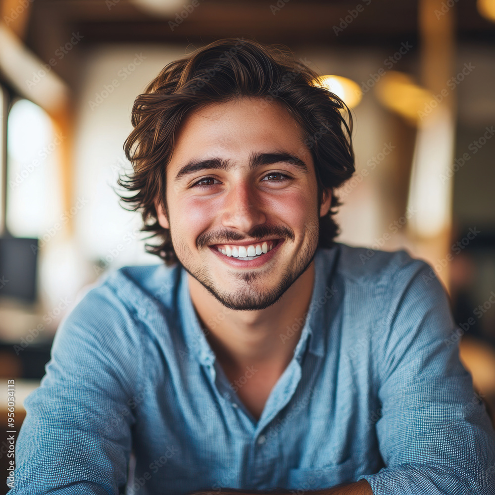 Happy Young Man Portrait. Happy Young Man Portrait.