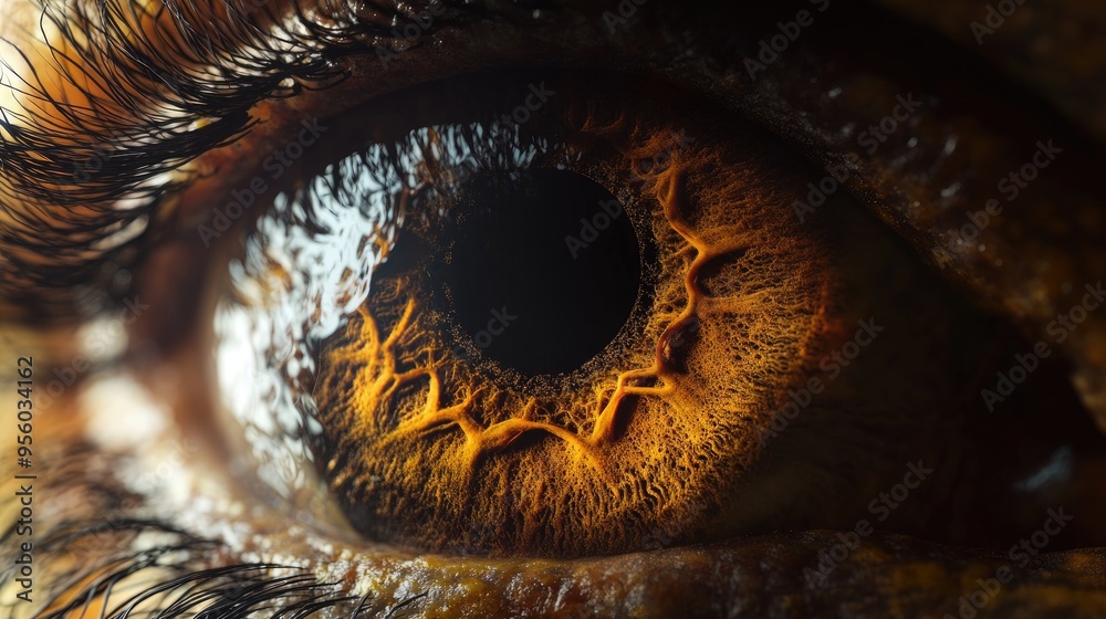 Vision of an eye with intricate details and textures showcasing the beauty and complexity of human sight