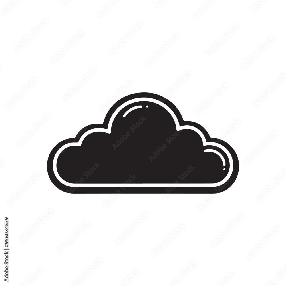 CLOUD ICON BLACK VECTOR EPS 10 CLOUD ICON BLACK VECTOR EPS 10