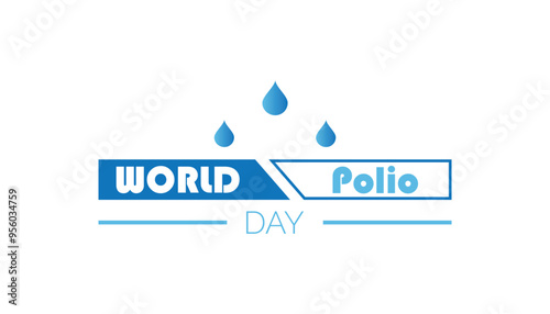 World Polio Day is observed every year on October. Medical Healthcare Awareness concept. background, placard, banner template Vector illustration design.