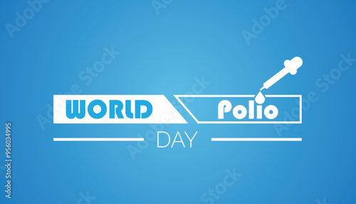 World Polio Day is observed every year on October. Medical Healthcare Awareness concept. background, placard, banner template Vector illustration design.