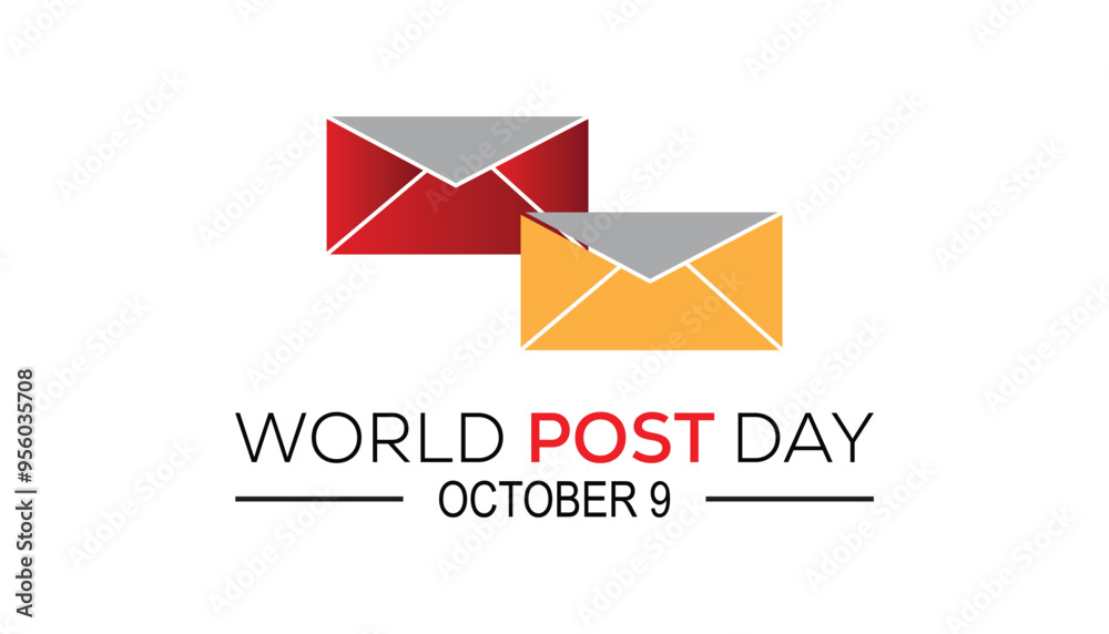 world post day is observed every year on October.Holyday Awareness concept. background, placard, banner template Vector illustration design. world post day is observed every year on October.Holyday Awareness concept. background, placard, banner template Vector illustration design.