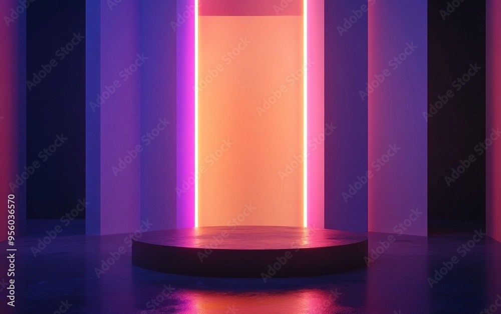 Sophisticated and visually pleasing abstract backdrop featuring elements showcasing minimalism with a studio setting and pedestal 3D illustration and rendering Sophisticated and visually pleasing abstract backdrop featuring elements showcasing minimalism with a studio setting and pedestal 3D illustration and rendering