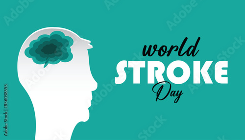 World Stroke Day is observed every year on October. Medical Healthcare Awareness concept. background, placard, banner template Vector illustration design.