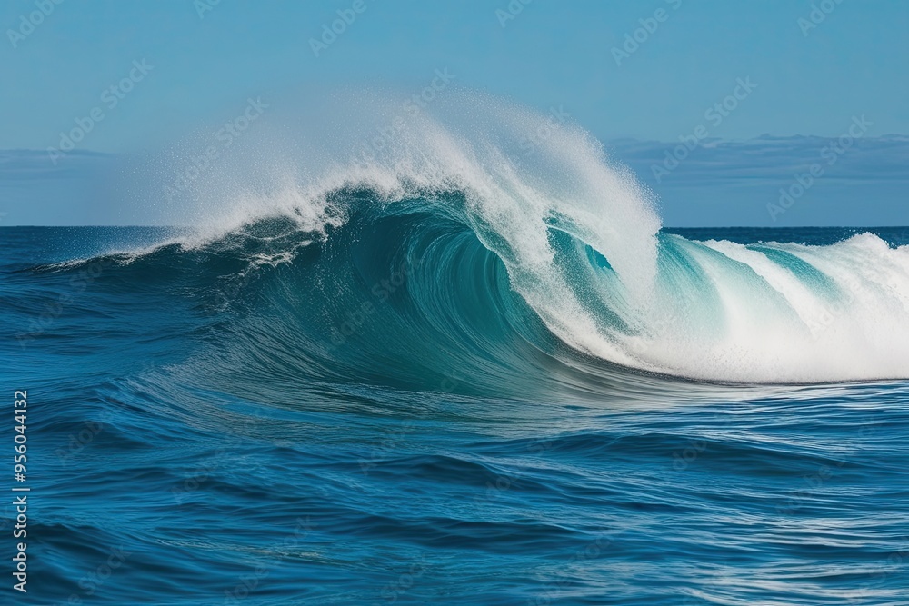 Ocean Waves Crashing on Crystal Clear Blue Water Ocean Waves Crashing on Crystal Clear Blue Water