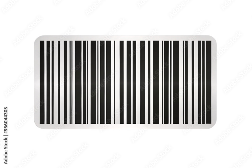 A rectangular barcode with rounded corners on a transparent background. The barcode features a mix of thick and thin black lines A rectangular barcode with rounded corners on a transparent background. The barcode features a mix of thick and thin black lines