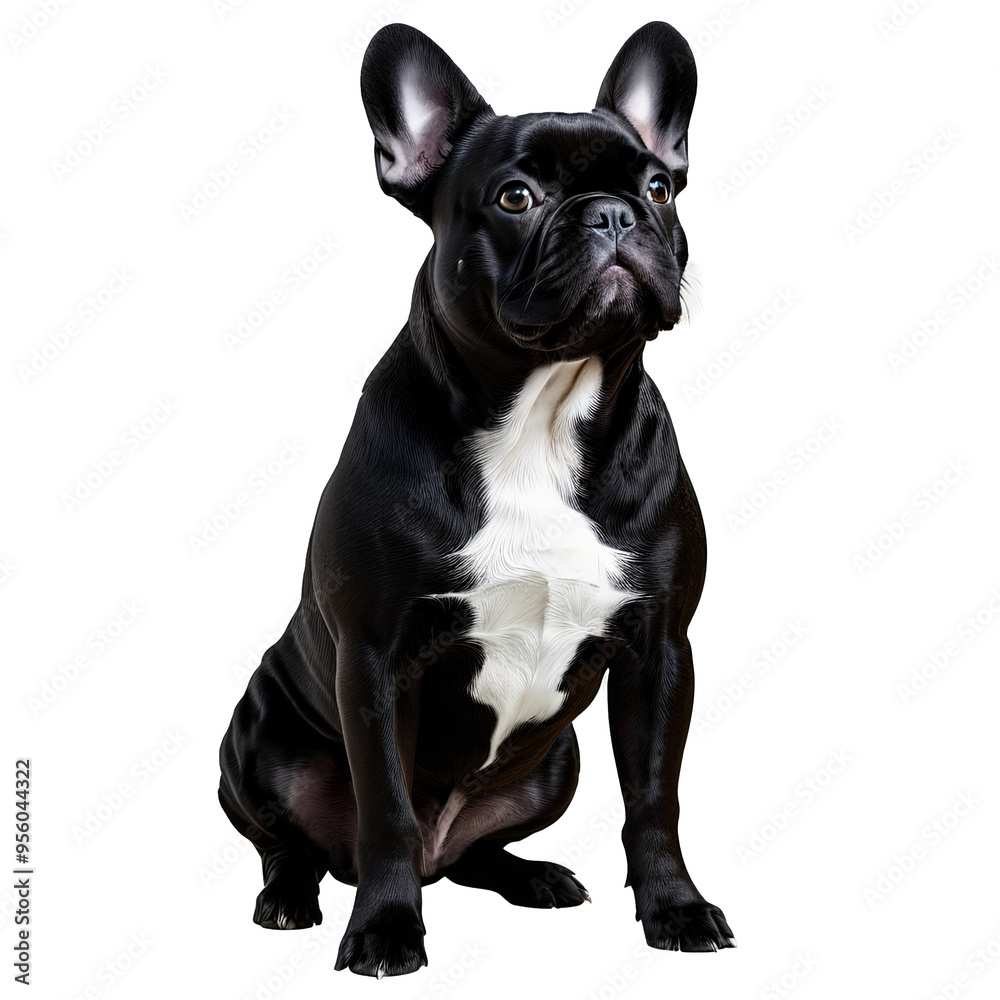 Silhouette of French BullDog isolated on transparent background Silhouette of French BullDog isolated on transparent background