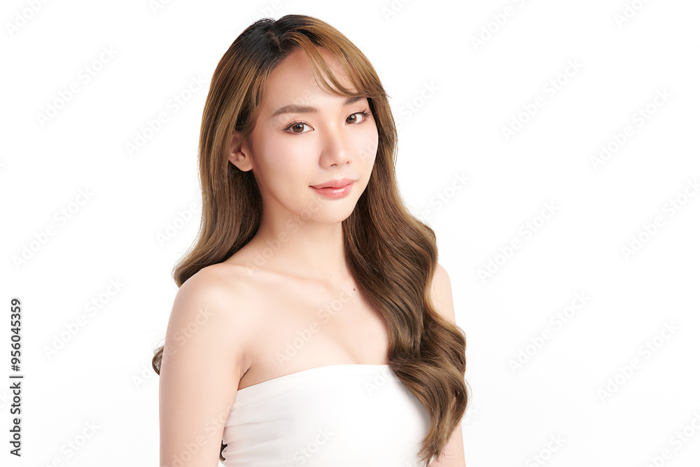 Beautiful young asian woman with clean fresh skin on white background, Face care, Facial treatment, Cosmetology, beauty and spa, Asian women portrait. Beautiful young asian woman with clean fresh skin on white background, Face care, Facial treatment, Cosmetology, beauty and spa, Asian women portrait.