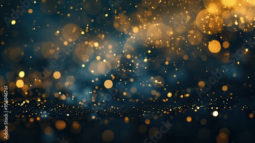 golden bokeh blurred light abstract background magic concept