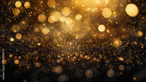 golden bokeh blurred light abstract background magic concept