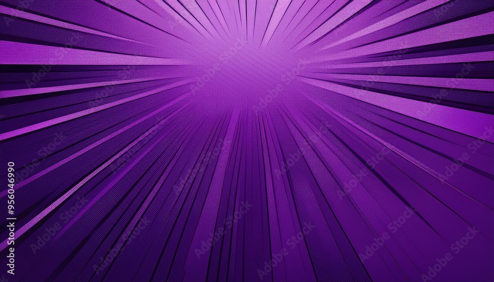 Illustrate a solid purple background with a subtle comic book halftone texture.