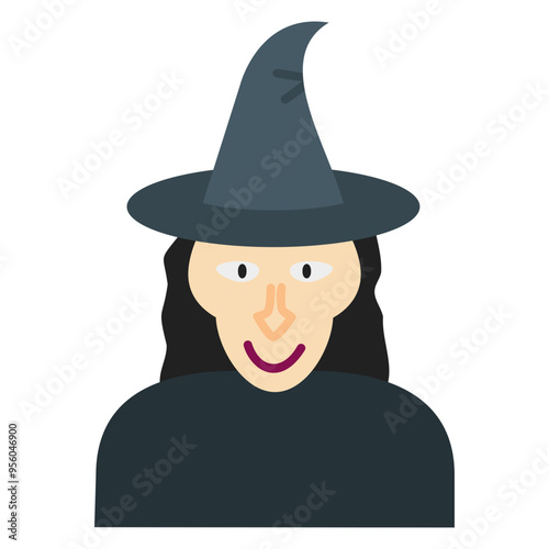 witch flat icon