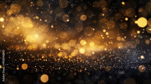 golden bokeh blurred light abstract background magic concept