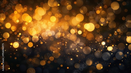 golden bokeh blurred light abstract background magic concept