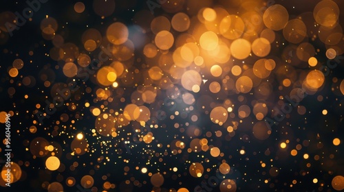 golden bokeh blurred light abstract background magic concept
