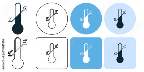 temperature limitation,  for packaging delivering or cargo icon symbol ui and ux design, glyphs and stroke line icon