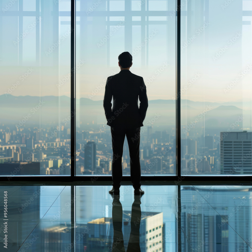 Businessman Looking Out Window Businessman Looking Out Window