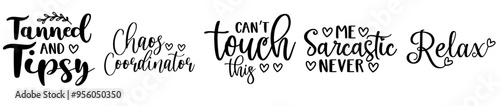 Colourful Sarcastic Bundle Inscriptions, Quotes Collection Vector Illustration for Mug Design, Stationery, Vouchers