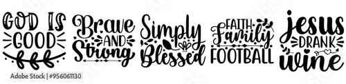 Vibrant Bible Verse Design Hand Lettering, Trendy Retro Style Illustration Pack Vector Illustration for Gift Card, Newsletter, Packaging