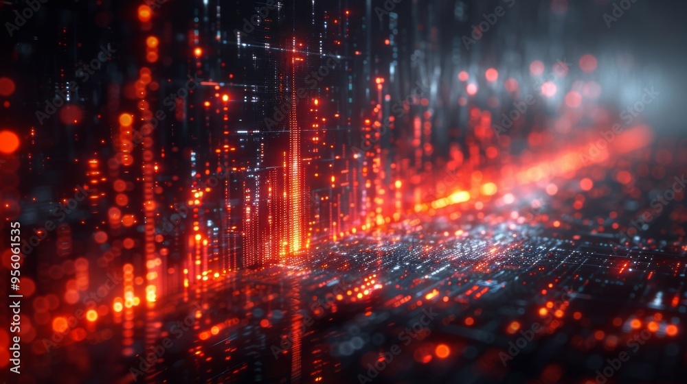 Cryptocurrency Coins and Symbols with Analyzing Charts on a Sleek Digital Background.