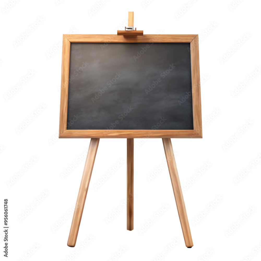 Blank Chalkboard on Wooden Easel - Ready for Your Message Blank Chalkboard on Wooden Easel - Ready for Your Message