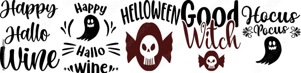 Colourful Halloween Text Designs Phrases, Calligraphy Set Vector Illustration for Newsletter, Wrapping Paper, Social Media Post Colourful Halloween Text Designs Phrases, Calligraphy Set Vector Illustration for Newsletter, Wrapping Paper, Social Media Post