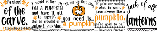 Simple Pumpkin Bundle Designs Hand Lettering, Labels And Badges Set Vector Illustration for Advertising, Banner, Advertisement