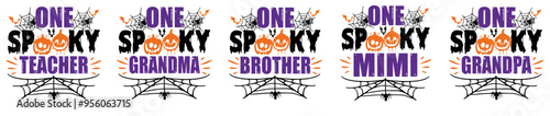 фотографія Decorative One Spooky Family Bundle Typography, Calligraphy Pack Vector Illustra