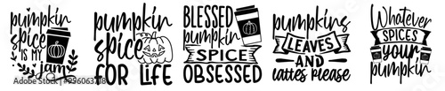Classic Pumpkin Bundle Typographic Emblems, Labels And Badges Collection Vector Illustration for Announcement, Bookmark, Brochure