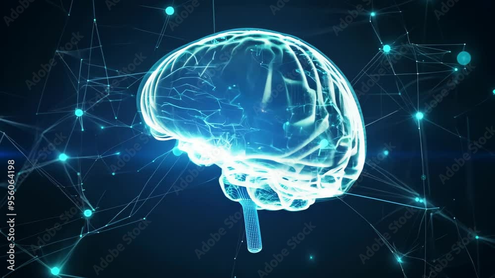 A vibrant 3D illustration of a glowing blue brain surrounded by intricate neural networks and digital data points, symbolizing intelligence and technological advancement. A vibrant 3D illustration of a glowing blue brain surrounded by intricate neural networks and digital data points, symbolizing intelligence and technological advancement.