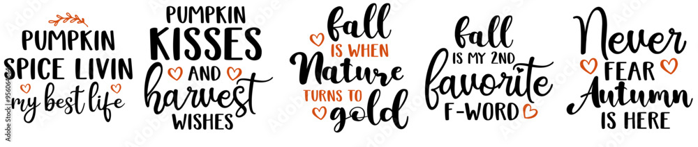 Vibrant Fall Bundle Phrases, Calligraphy Collection Vector Illustration for Printing Press, Advertising, Logo Vibrant Fall Bundle Phrases, Calligraphy Collection Vector Illustration for Printing Press, Advertising, Logo