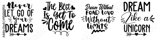 Minimalist Dream Bundle Labels And Badges, Inscriptions Pack Vector Illustration for Advertisement, Gift Card, Sticker