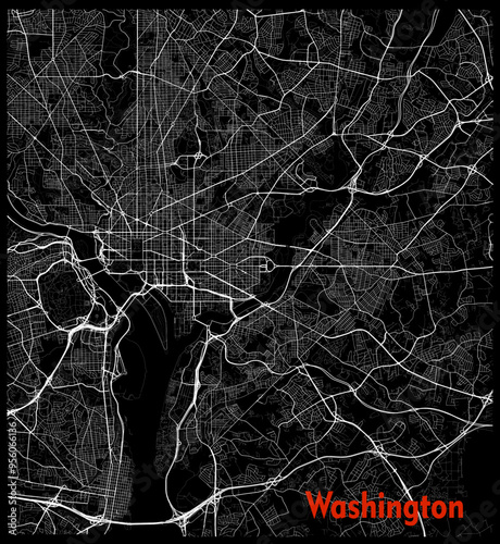 Contour map of Washington, D.C.