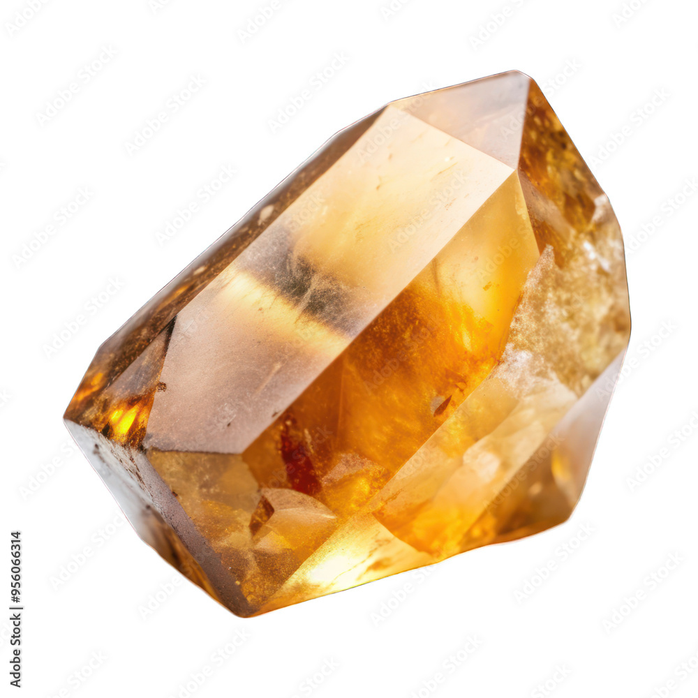 Citrine crystal isolated on transparent background Citrine crystal isolated on transparent background