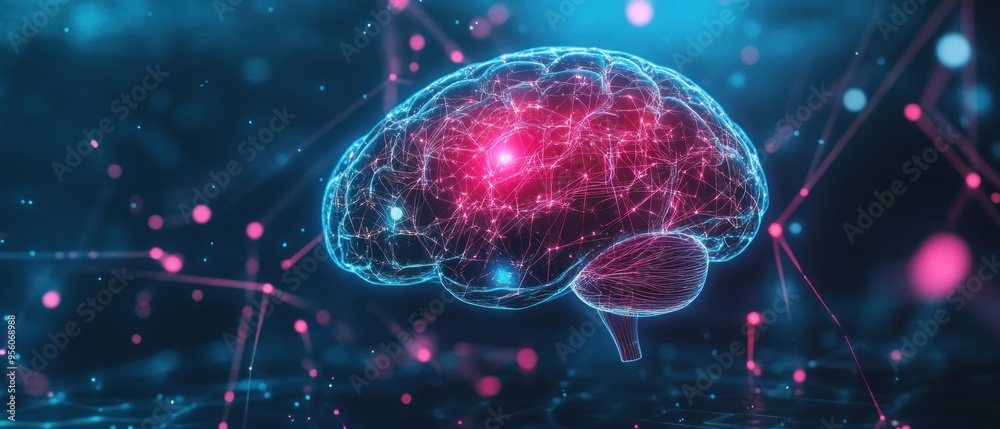 Digital Brain Illustration Digital Brain Illustration