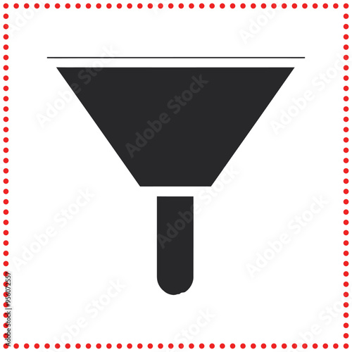 Modern Funnel Silhouette Vector Ideal for Business, Sales Strategies, and Marketing Designs