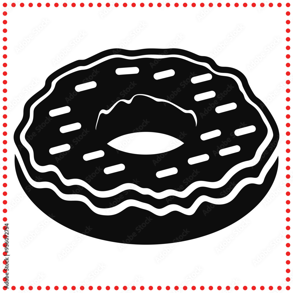 Classic Donut Vector Design Ideal for Dessert, Bakery, and Food Related Graphic Projects Classic Donut Vector Design Ideal for Dessert, Bakery, and Food Related Graphic Projects